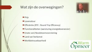 Belangrijke overwegingen bij aanschaf thuisbatterij: prijs, levensduur, efficiëntie, functionaliteiten, noodstroom en merkbetrouwbaarheid
